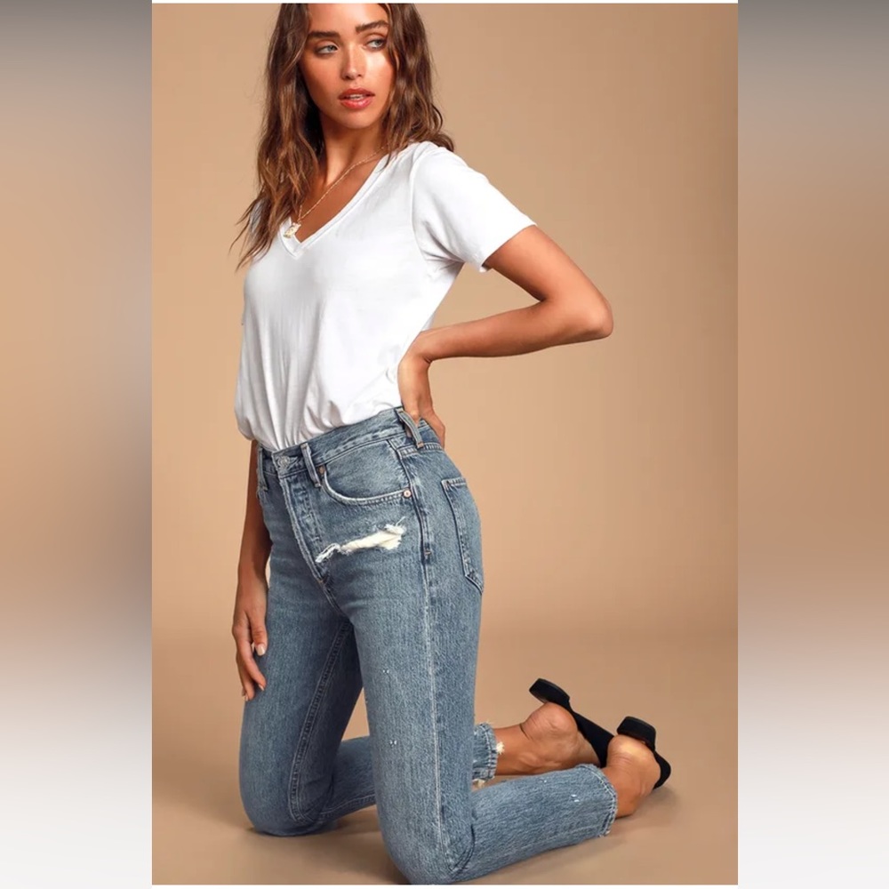 AGOLDE Jamie Hi Rise Classic raw hem (skinny/cropped)